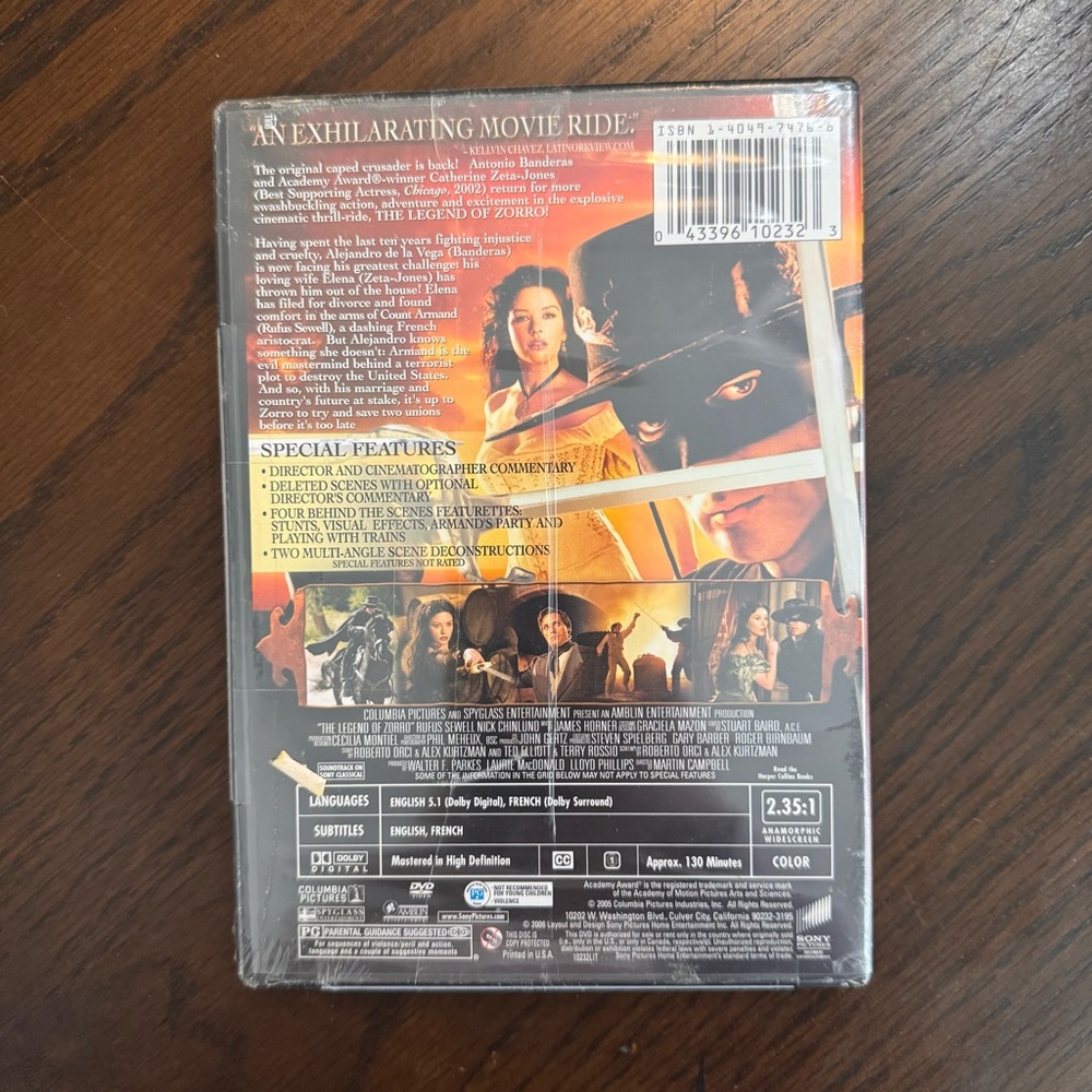 The Legend of Zorro (2006, Widescreen Special Edition) NEW SEALED - Picture 2 of 2